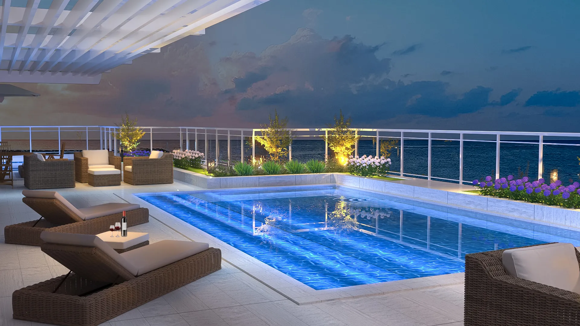 Rooftop pool